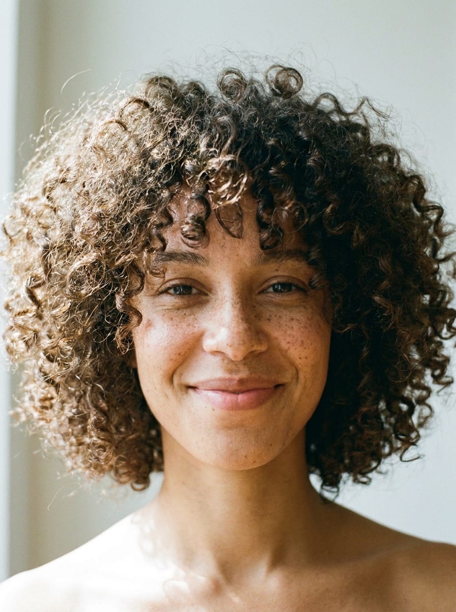 Curly Bob mit Pony - Bob mit Pony
